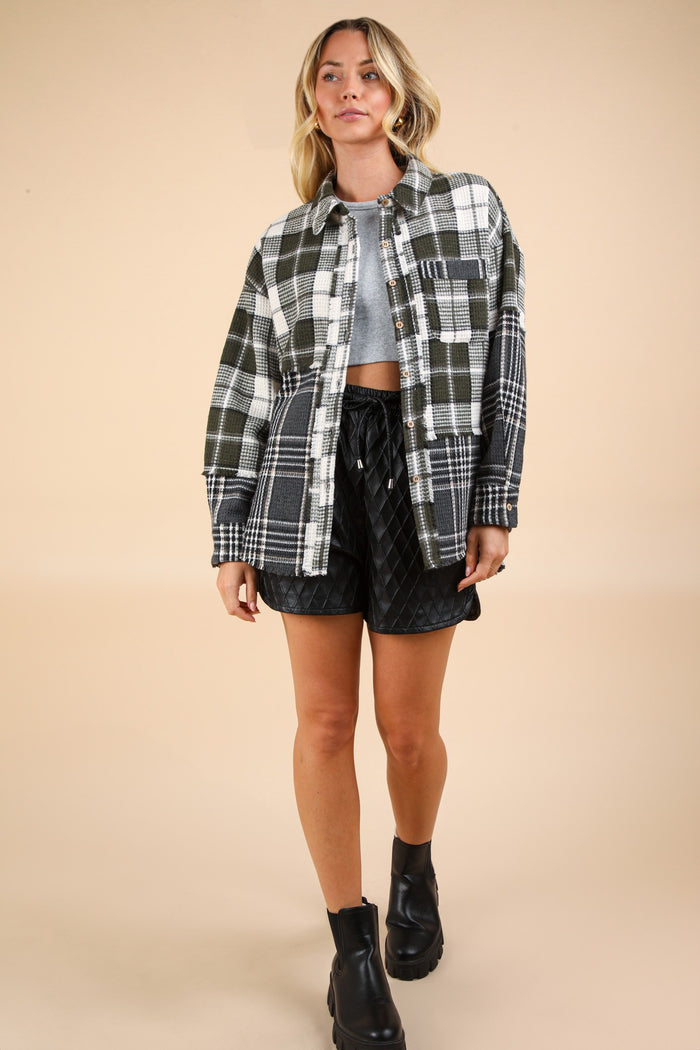 Mixed Plaid Shacket