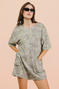 Camo Print Romper