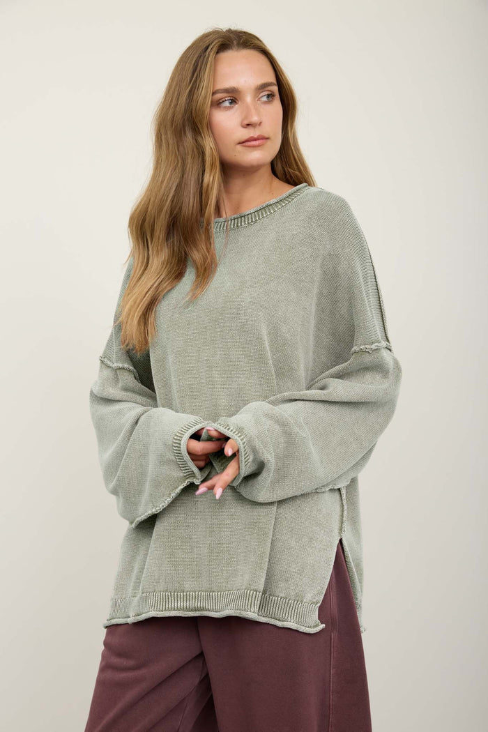 Washed Oversized Sweater