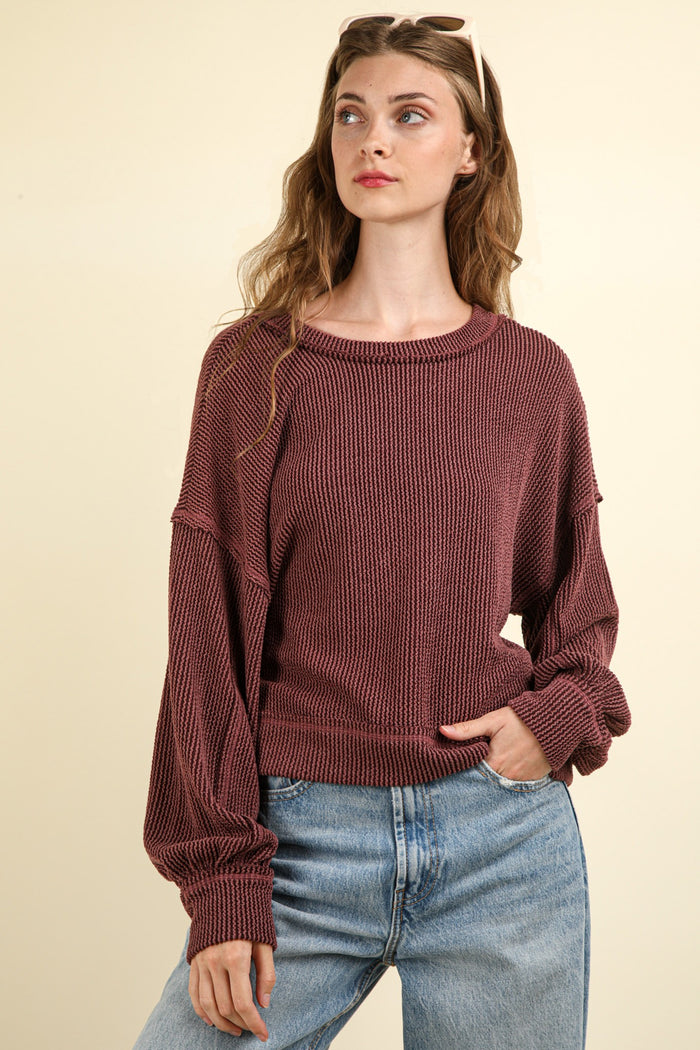 Otto Ribbed Comfy Knit Crop Top