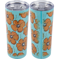 Painted Flowers Tumbler