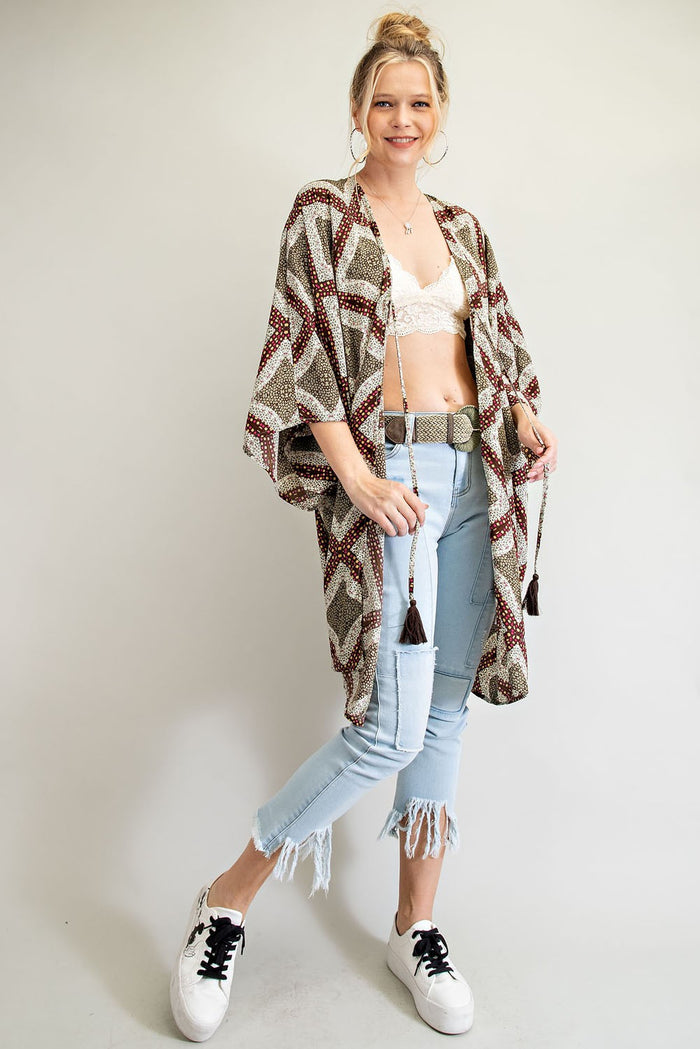 Paisley Printed Kimono