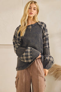 Patchwork Plaid Sweater
