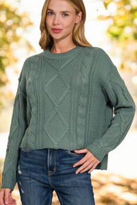 Crop Cable Sweater