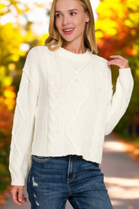 Crop Cable Sweater