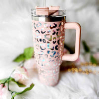 Holographic Leopard Print 40oz Tumbler