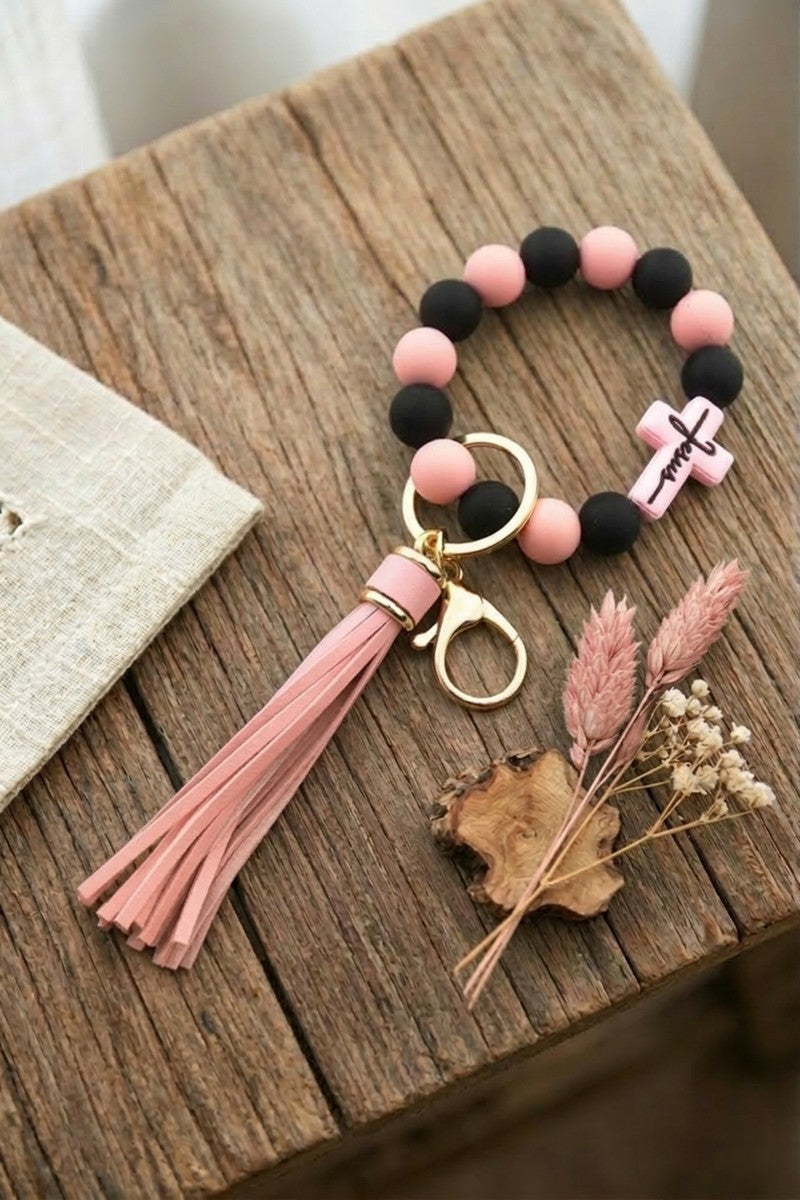 Jesus Cross Bubble Keychain