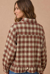 Plaid Babydoll Top