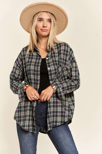 Button Down Plaid Top