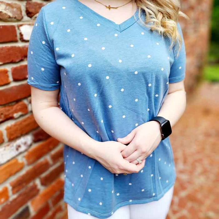 Polka Dot Terry Top