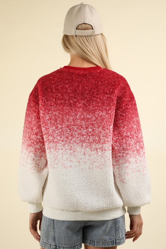 Fleece Ombre Sweater