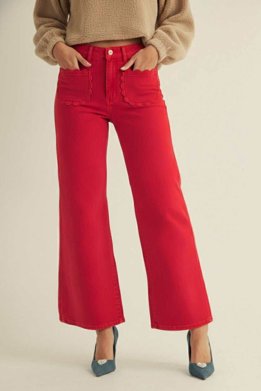 Scallop Pocket Pants