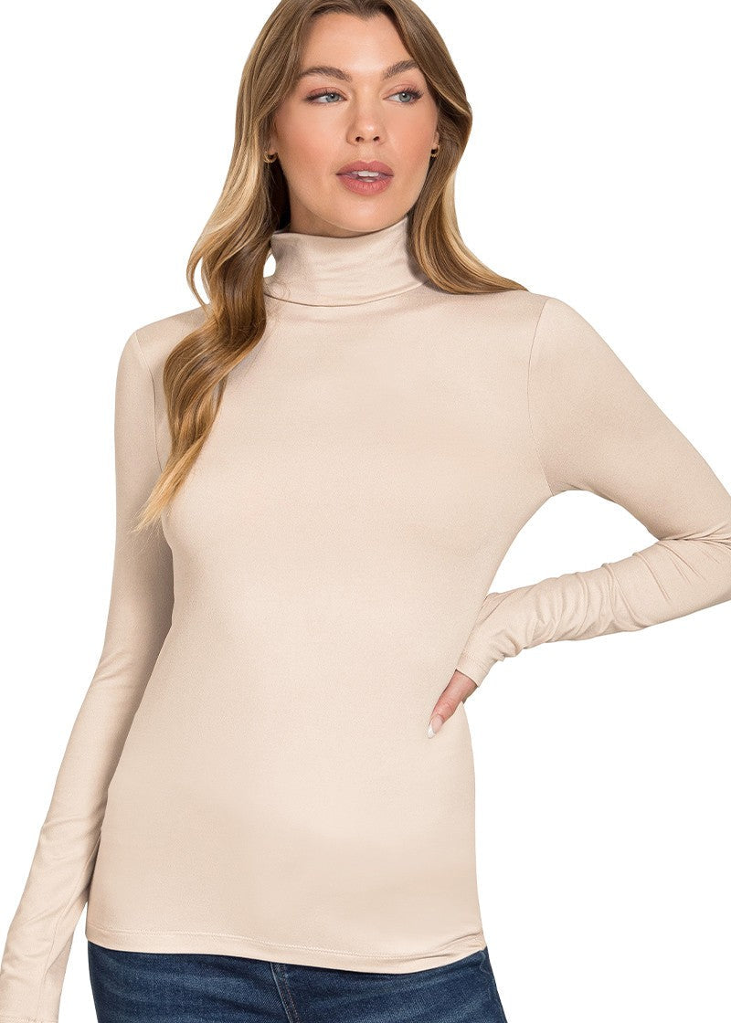 Basic Turtle Neck Long Sleeve Top