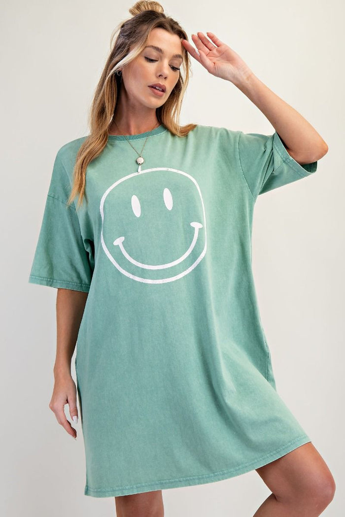 Happy Face T-Shirt Dress
