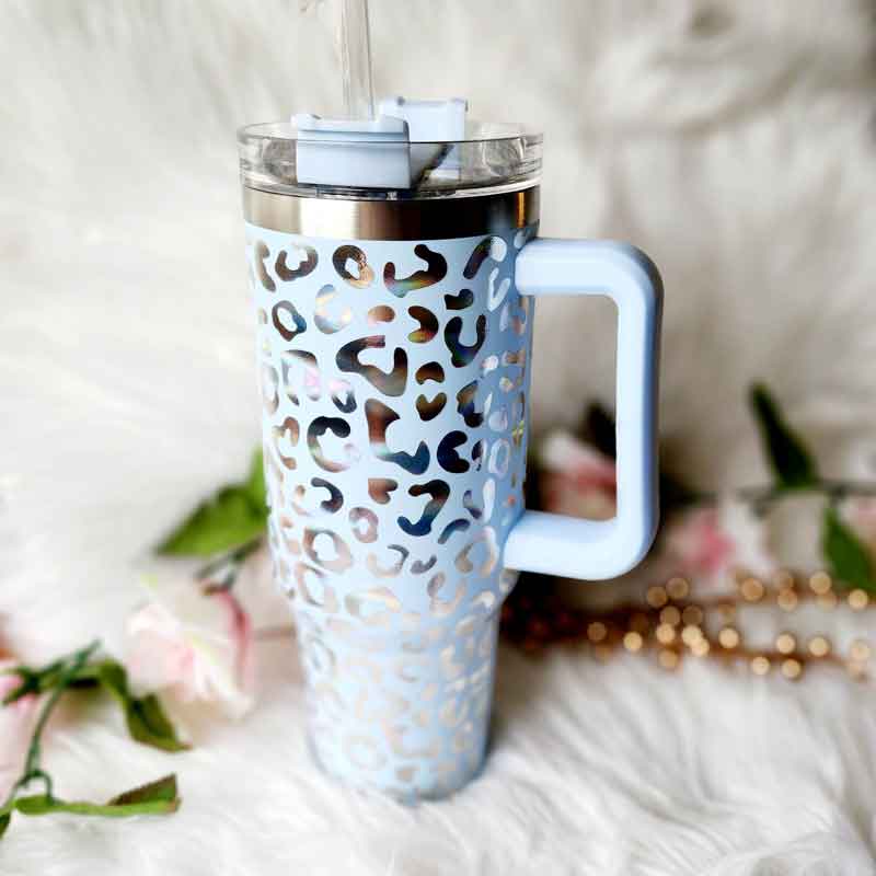 Holographic Leopard Print 40oz Tumbler