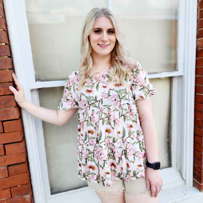 Floral Babydoll Swing Top