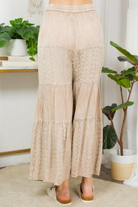 Cascading Teirs Embroidered Pants