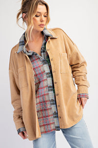 Button Down Terry Shacket