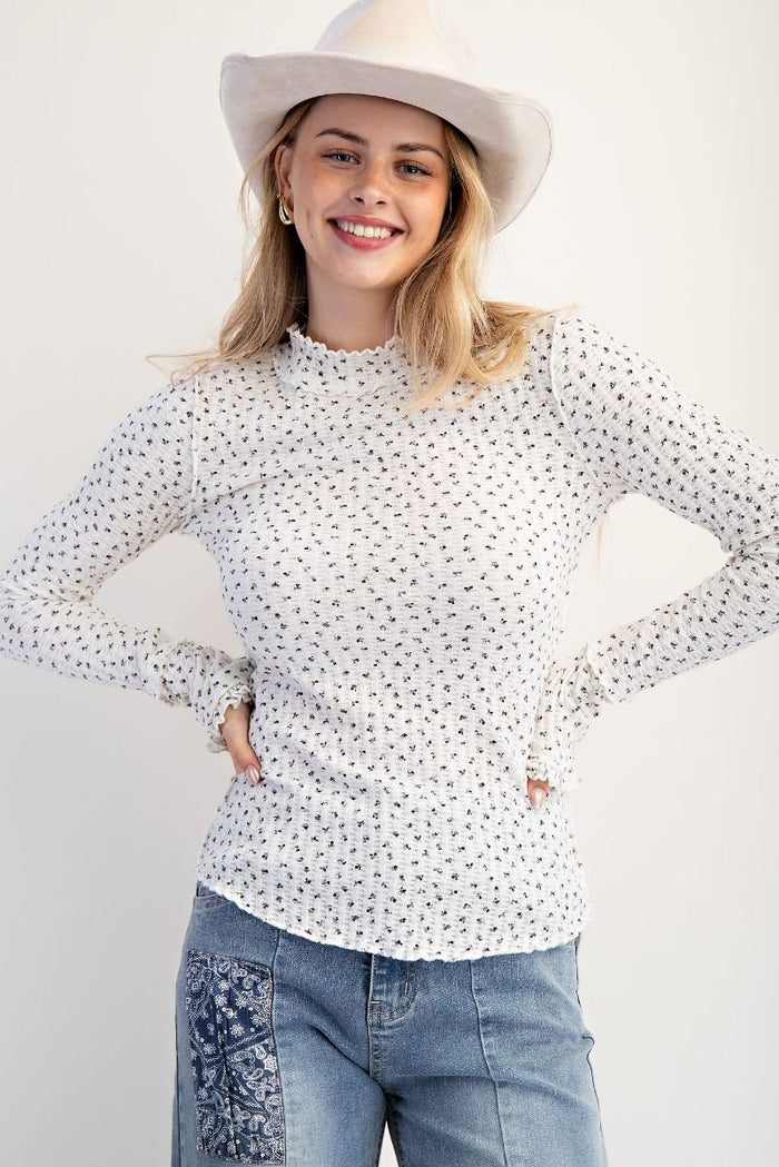 Flowers Thermal Fitted Top