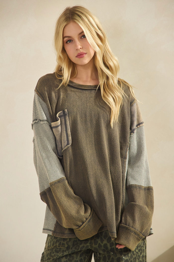 Mixed Patchwork Pullover