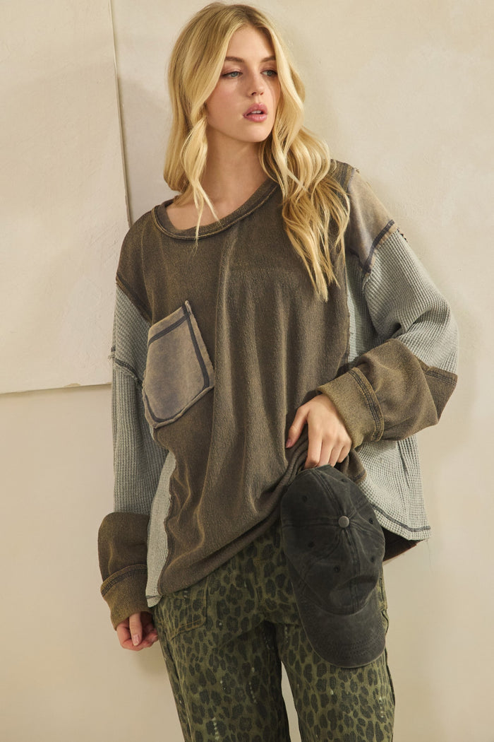 Mixed Patchwork Pullover