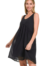 Sleeveless Swiss Dot Dress