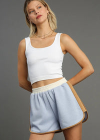 Color Block Knit Jacquard Shorts