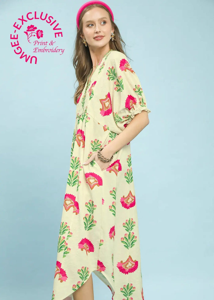 BOHO Flower Maxi Dress