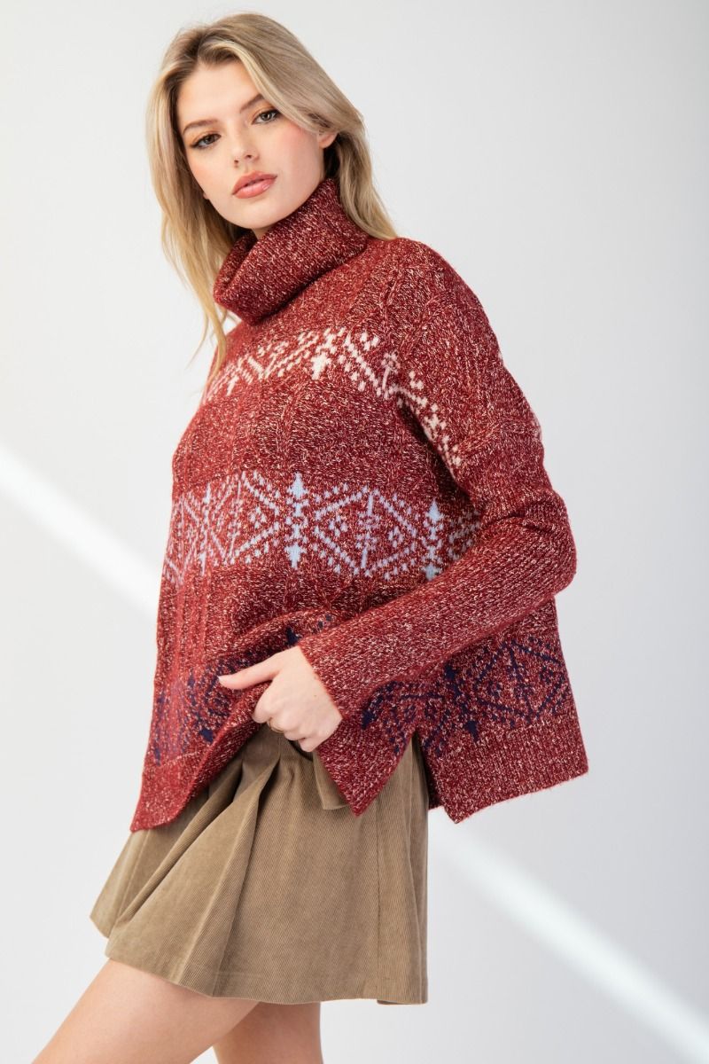 BOHO Turtle Neck Sweater