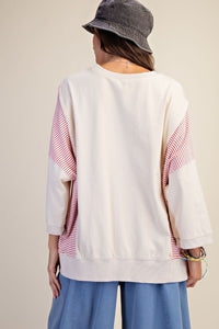 Washed Gingham Bows Top