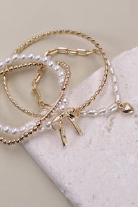 Vintage Charm Bow Bracelet Set