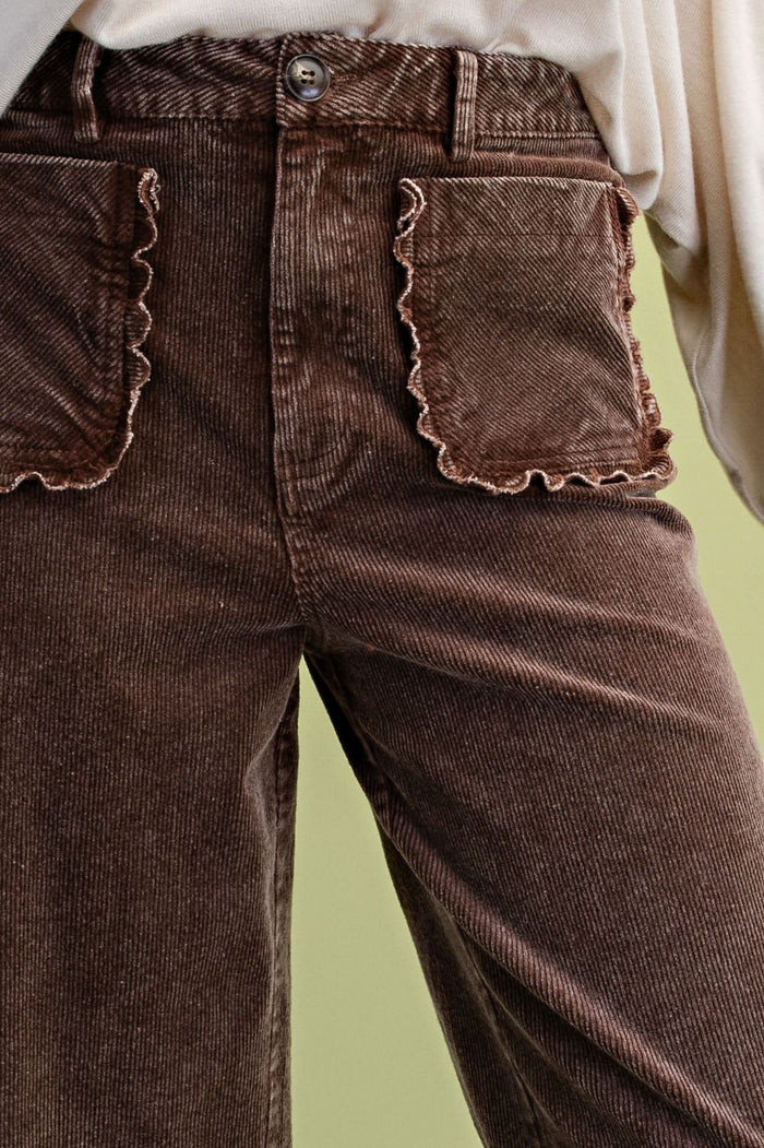 Washed Corduroy Pants