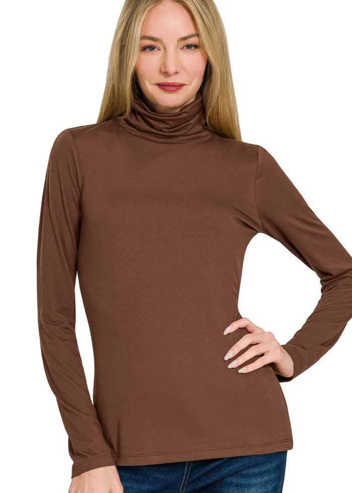 Basic Turtle Neck Long Sleeve Top