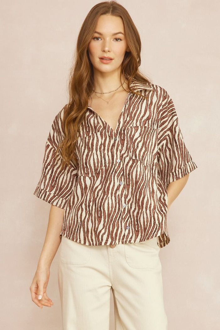 Animal Print Blouse