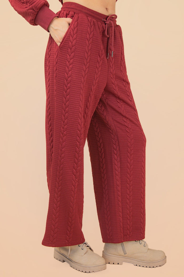 Cable Knit Sweatpants