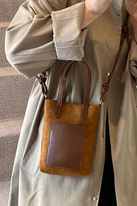 Retro Suede Bucket Tote