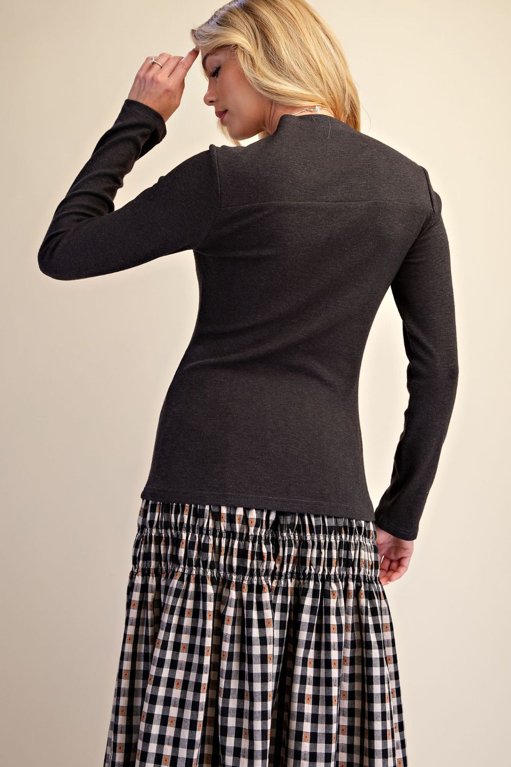 Boat Neck Knit Top