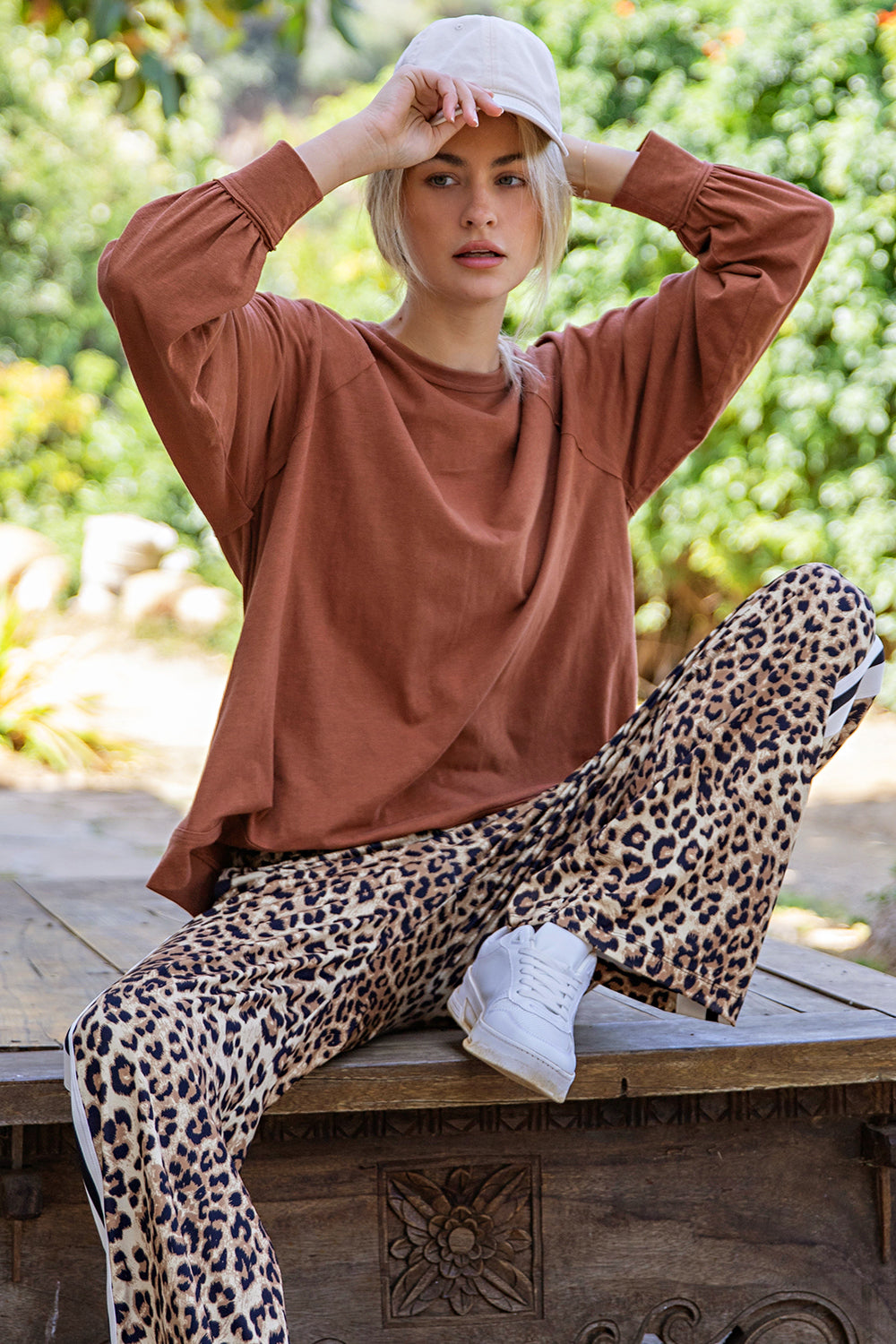 Oversized Cotton Long Sleeve Top