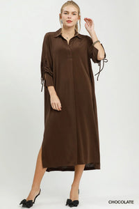 Button Front Maxi Dress