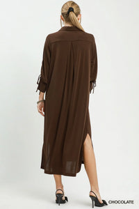 Button Front Maxi Dress