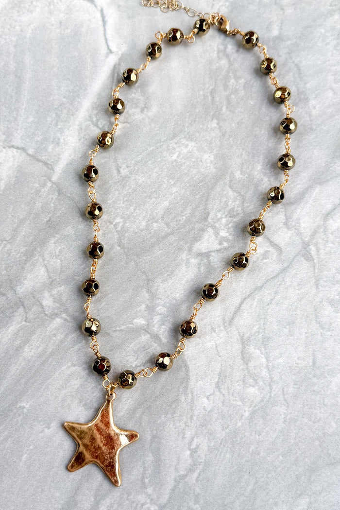 Chunky Gold Star Necklace