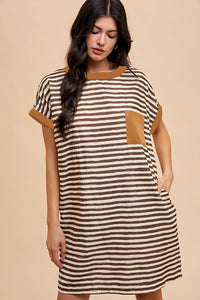 Corduroy Fall Stripes Dress