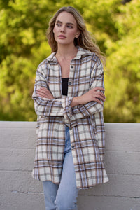 Button Down Flannel Shacket