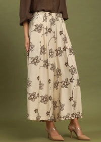 Floral Print Wide Leg Pants