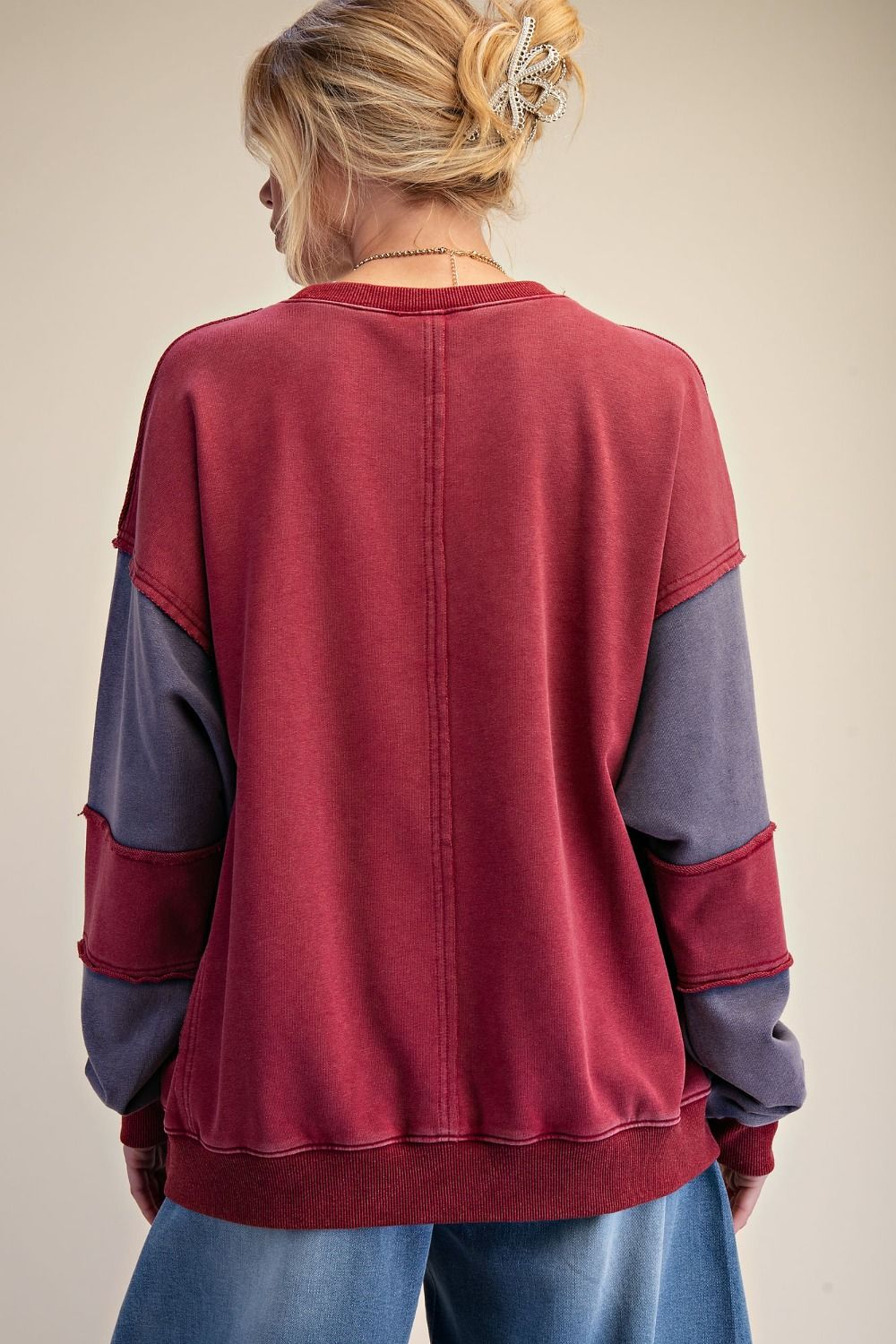BOHO Football Patch Sweater