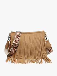 Sadie Suede Crossbody w/ Guitar Strap
