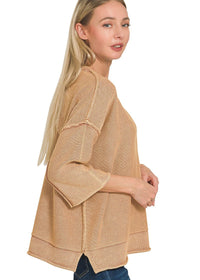 Washed Sweater Top