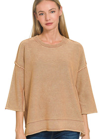 Washed Sweater Top