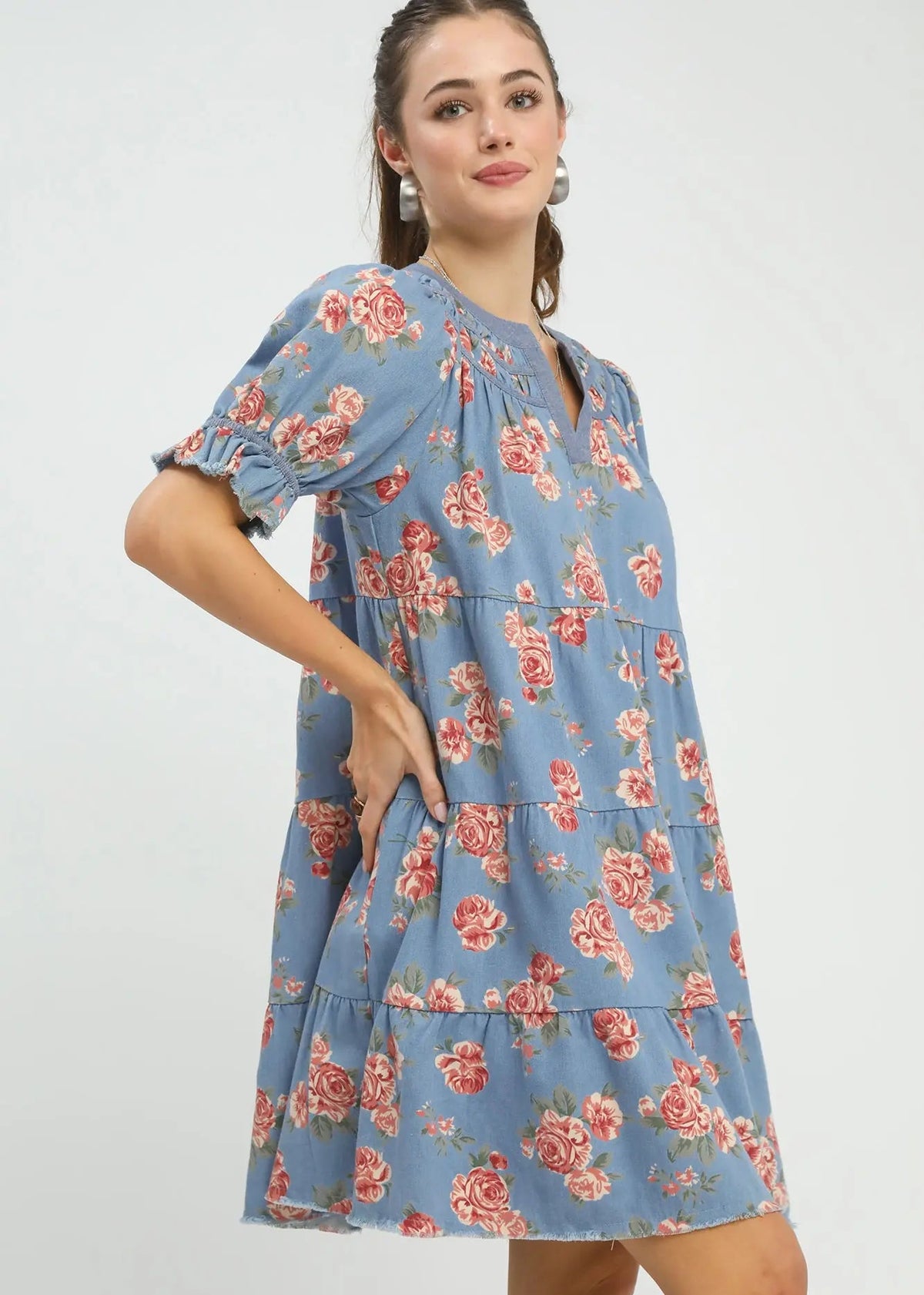 Denim Rose Dress