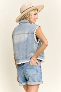 Denim Lace Vest